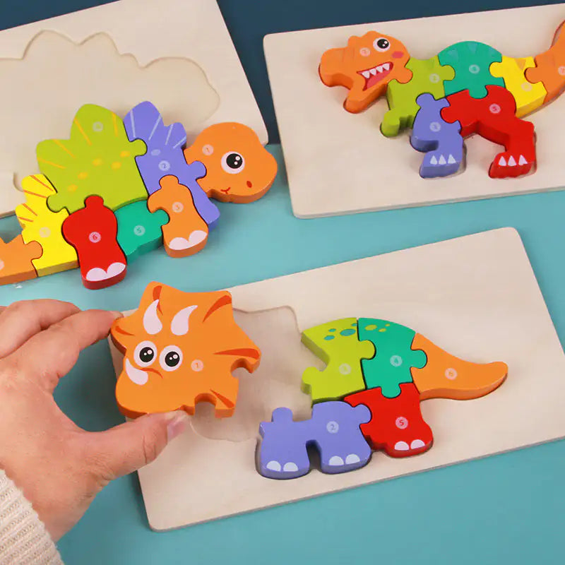 Montessori Wooden Dinosaur Puzzle